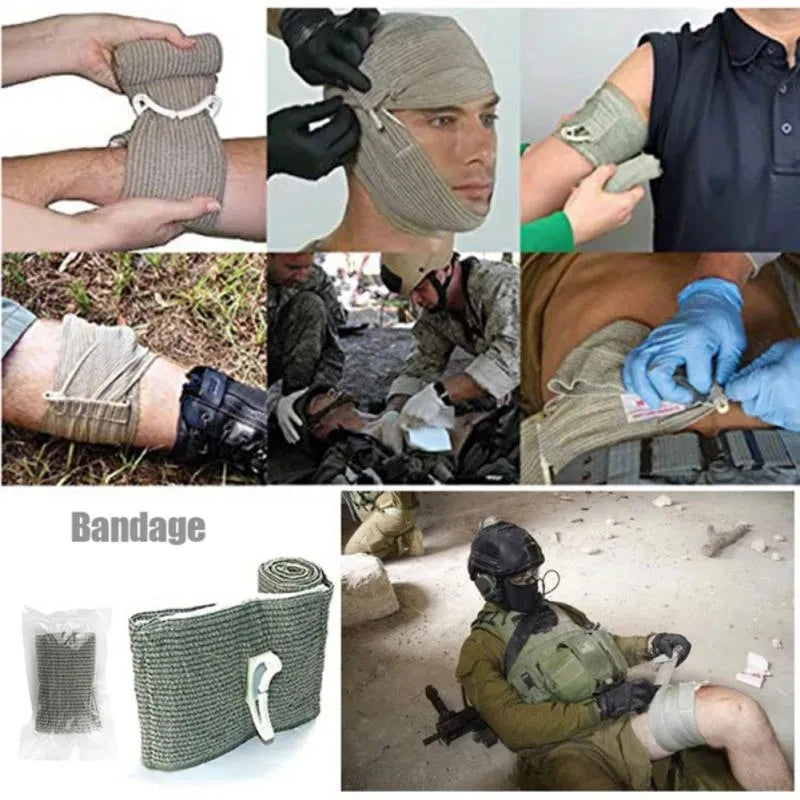 Kit tático de primeiros socorros militar edc sobrevivência kits de emergência saco engrenagem caça ao ar livre bolsa médica torniquete tesoura bandagens