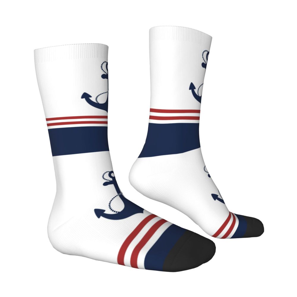 Cool Work Like A Captain Party Like A Pirate Socks Men Women Warm 3D Printed Nautical Skull Sailor Sports Basketball Socks