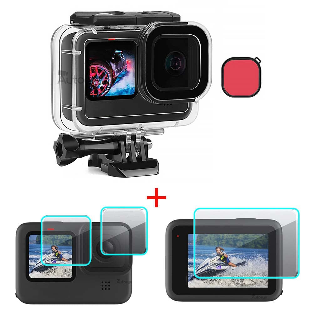 Waterproof Case for GoPro Hero 11 10 9 Black Accessories 60M Diving Housing Cover Protector Underwater Shell Go Pro 10 9 Camera