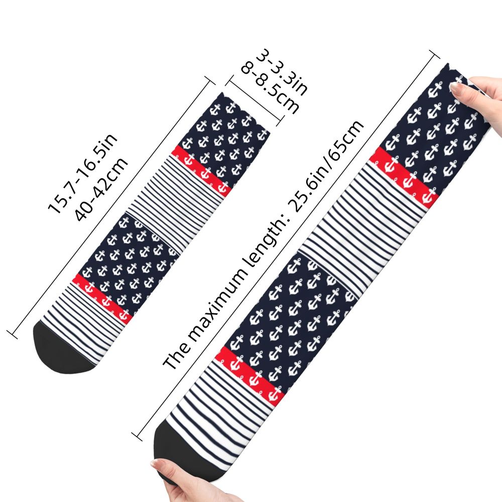 Cool Work Like A Captain Party Like A Pirate Socks Men Women Warm 3D Printed Nautical Skull Sailor Sports Basketball Socks