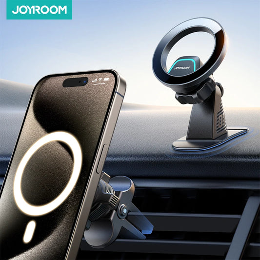 Joyroom suporte magnético para carro [20 ímãs mais fortes] suporte magnético para telefone para carro traço [não deixa cair adesivo 3M] suporte para telefone todo em metal