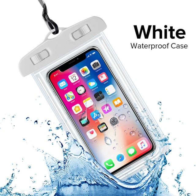 Sacos de natação à prova dwaterproof água caso do telefone saco à prova de água bolsa do telefone móvel capa pv para iphone 12 pro xs max xr x 8 7 galaxy s10