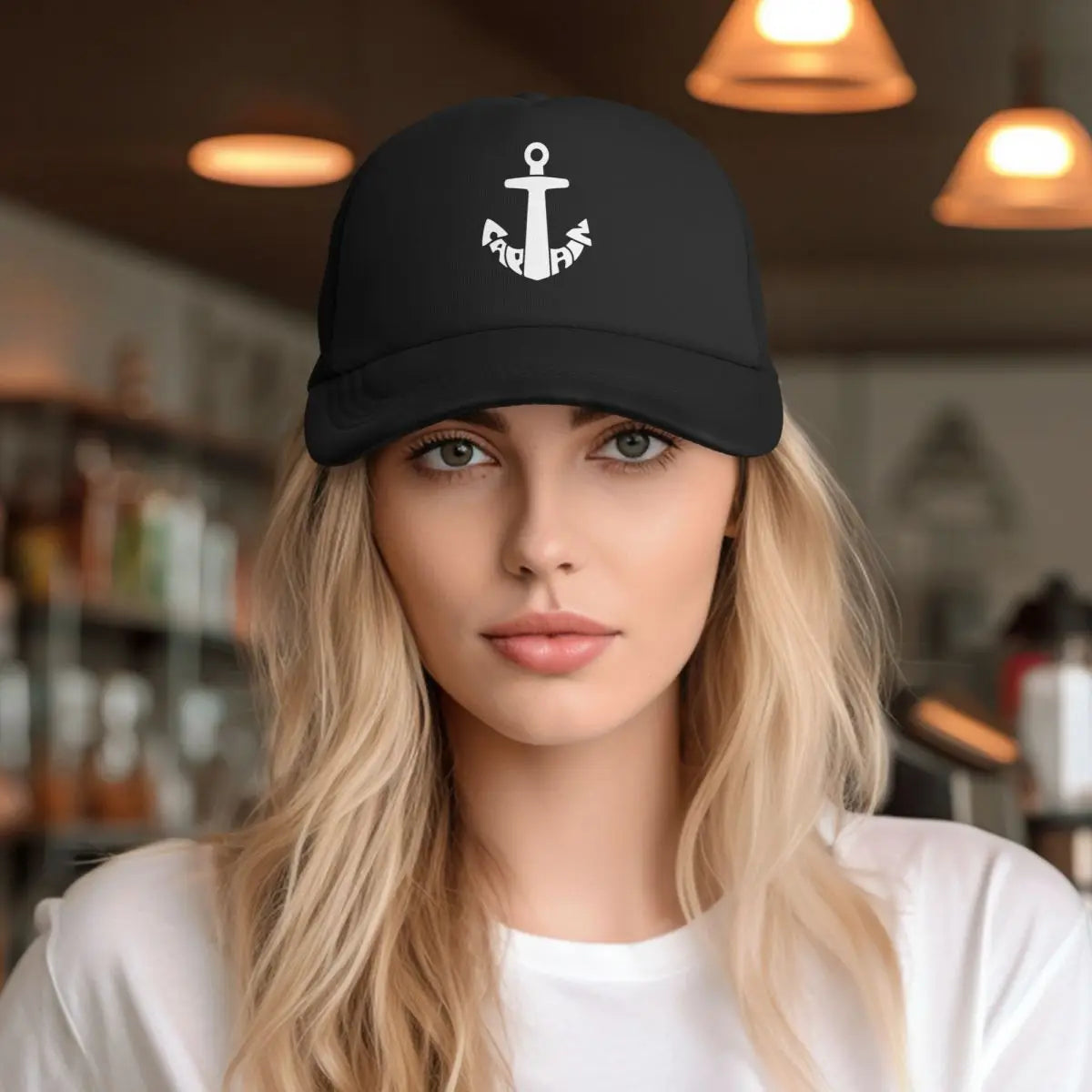 Captain's Anchor Trucker Caps Unisex Sport Nautical Dad Hat Sun Caps Sun Caps Adjustable Snapback Caps Mesh Baseball Caps Summer