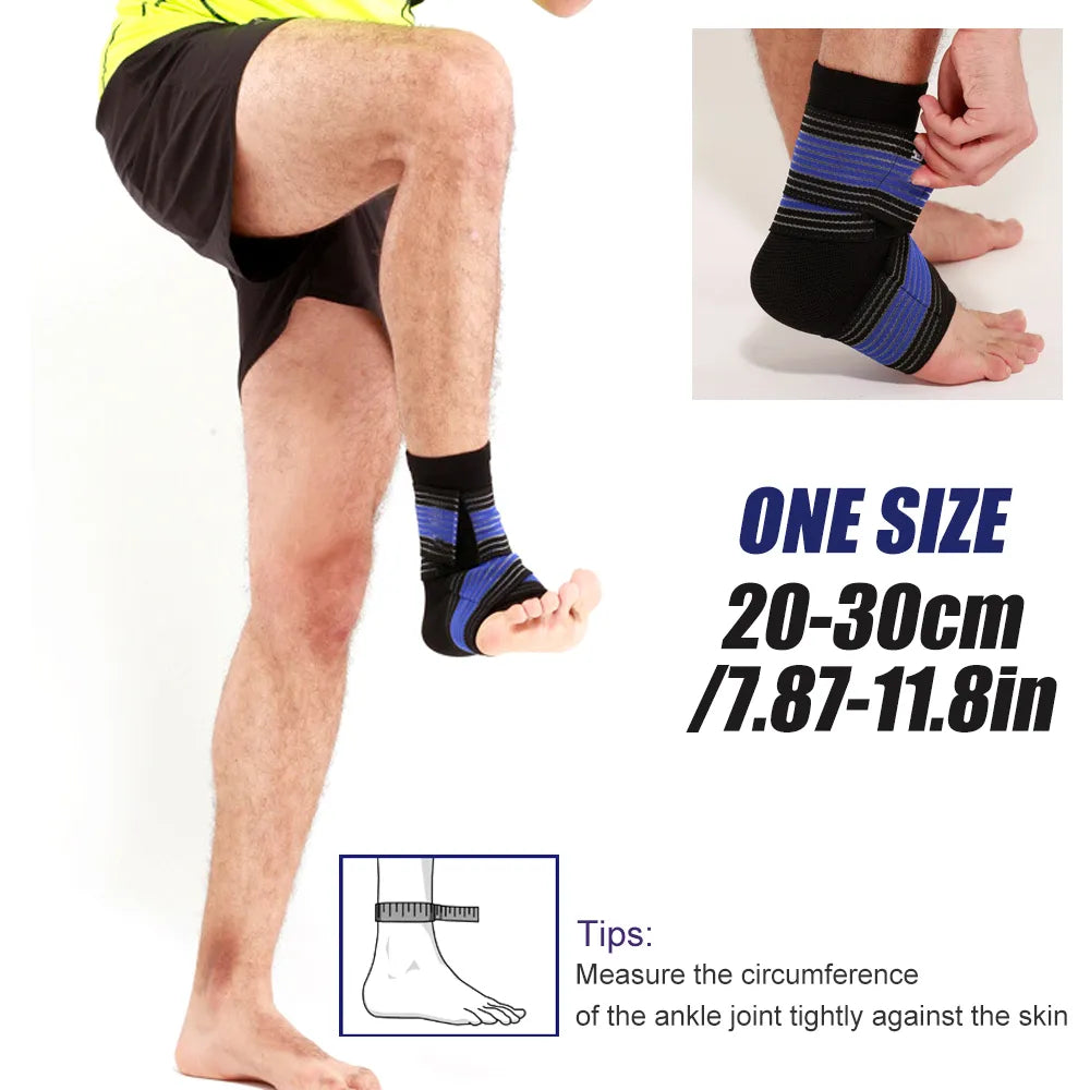 1Pcs Ankle Brace Compression Sleeve with Breathable Adjustable Straps, Foot Stabilizer Plantar Fasciitis Relief for Men Women