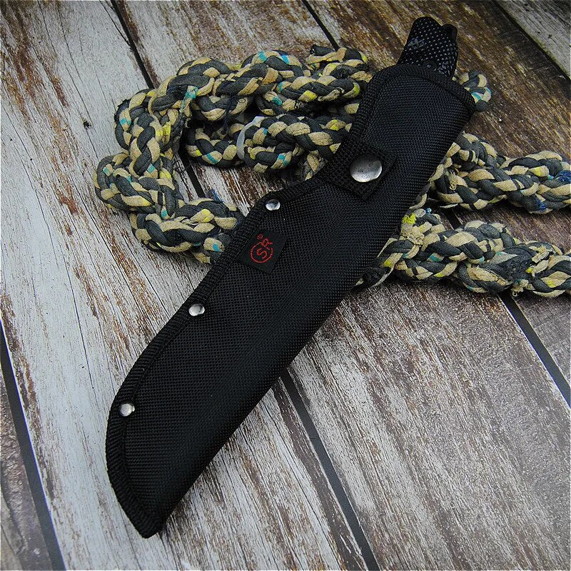 SR S016B ABS handle multifunctional outdoor straight knife Japanese style tactical knife diving hunting knife killing fish knife