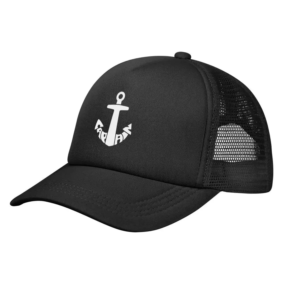 Captain's Anchor Trucker Caps Unisex Sport Nautical Dad Hat Sun Caps Sun Caps Adjustable Snapback Caps Mesh Baseball Caps Summer