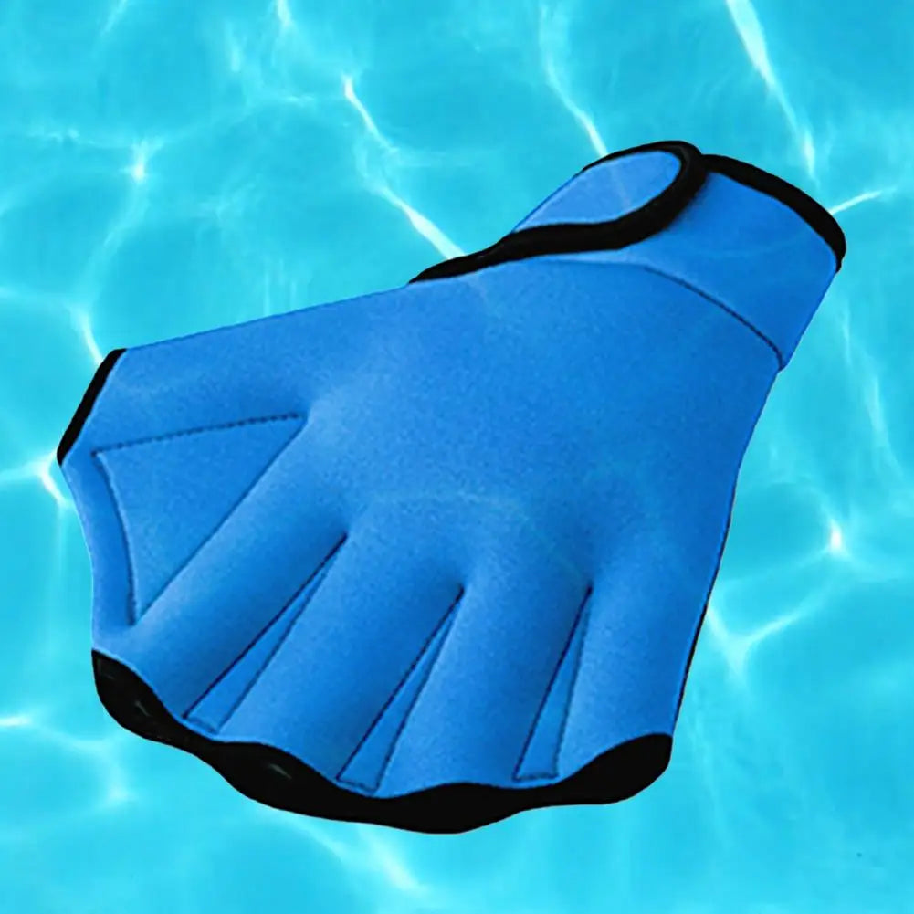 1 par luvas de natação resistência à água alça de pulso ajustável meio dedo luvas de natação aquática para esportes aquáticos