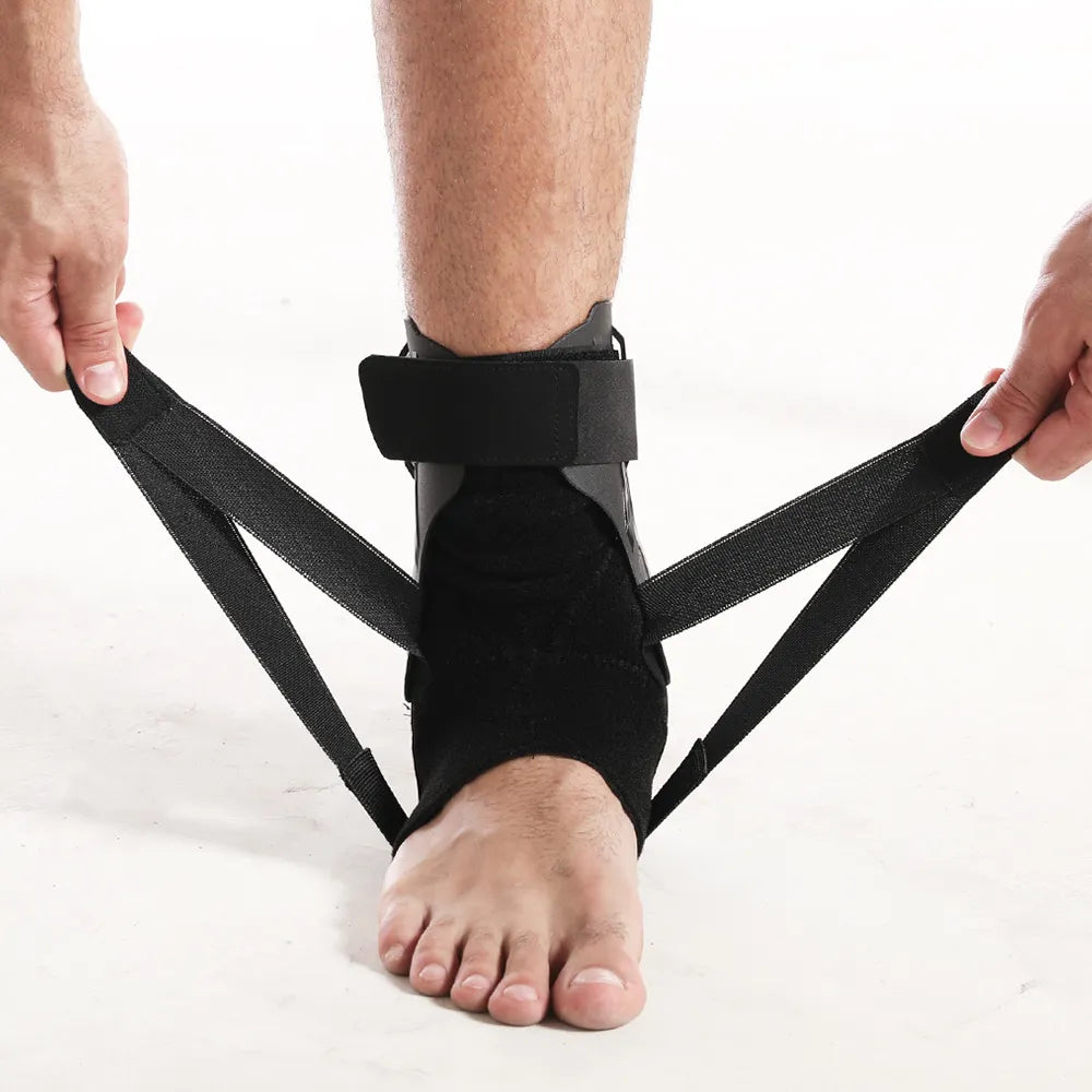 1pc cinta de suporte de tornozelo cinta bandagem pé guarda protetor ajustável tornozelo entorse órtese estabilizador plantar fasciite envoltório
