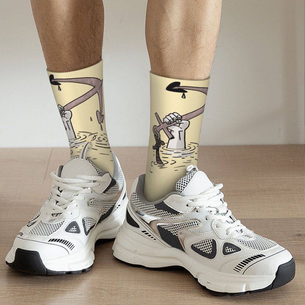 Cool Work Like A Captain Party Like A Pirate Socks Men Women Warm 3D Printed Nautical Skull Sailor Sports Basketball Socks