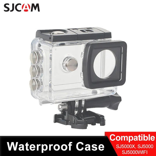 Sjcam sj5000x capa à prova d'água 30m de mergulho à prova d'água para sj5000, sj5000 wifi, sj5000 plus, sj5000x acessórios para câmera de ação