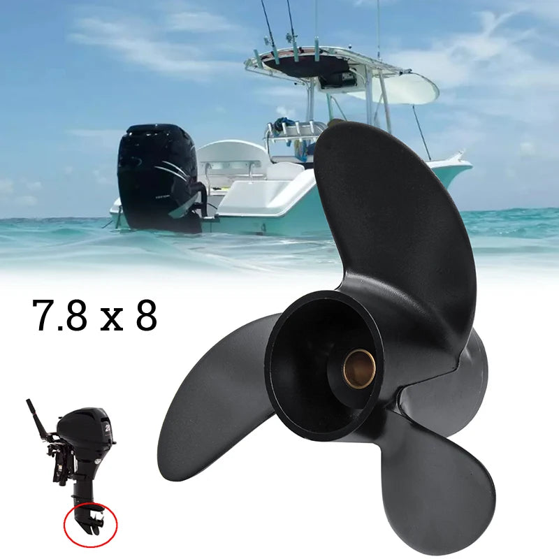 7.8 Inch Aluminum Alloy Outboard Propeller For Tohatsu Nissan Mercury 4-6HP 3R1W64516-0 Outboard Propeller Boat Parts