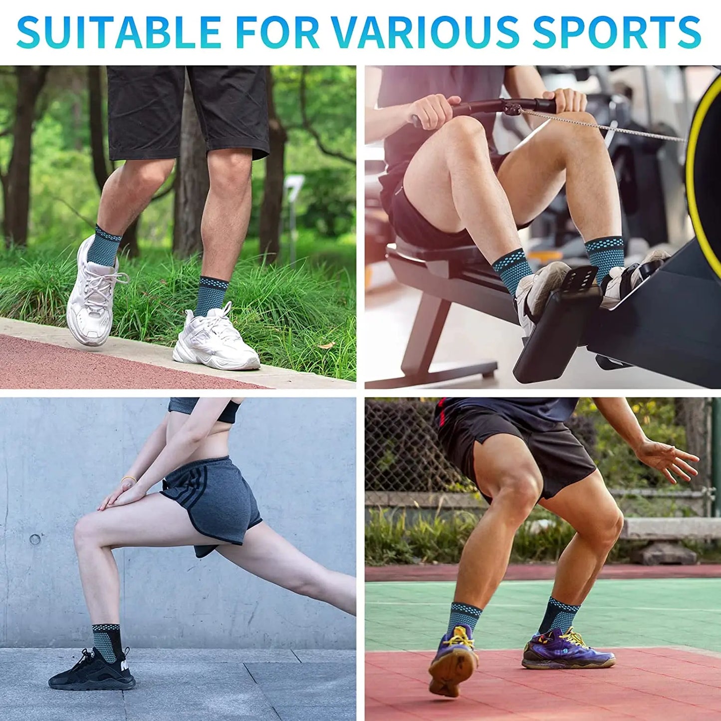 1 PC Sports Ankle Brace Compression Strap Sleeves Support 3D Weave Elastic Bandage Foot Protective Gear Gym Fitness