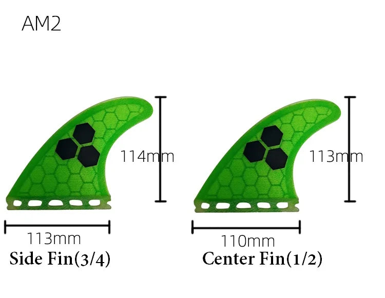 UPSURF FUTURE Green FINS G3/G5/G7/AM2/GAM Surfboard Fins For Surf Accessories Thruster Quillas Surf Fins For Funboard Tri Fin