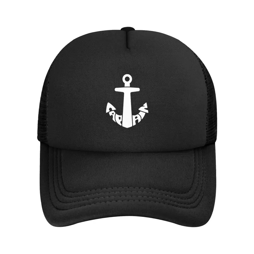 Captain's Anchor Trucker Caps Unisex Sport Nautical Dad Hat Sun Caps Sun Caps Adjustable Snapback Caps Mesh Baseball Caps Summer