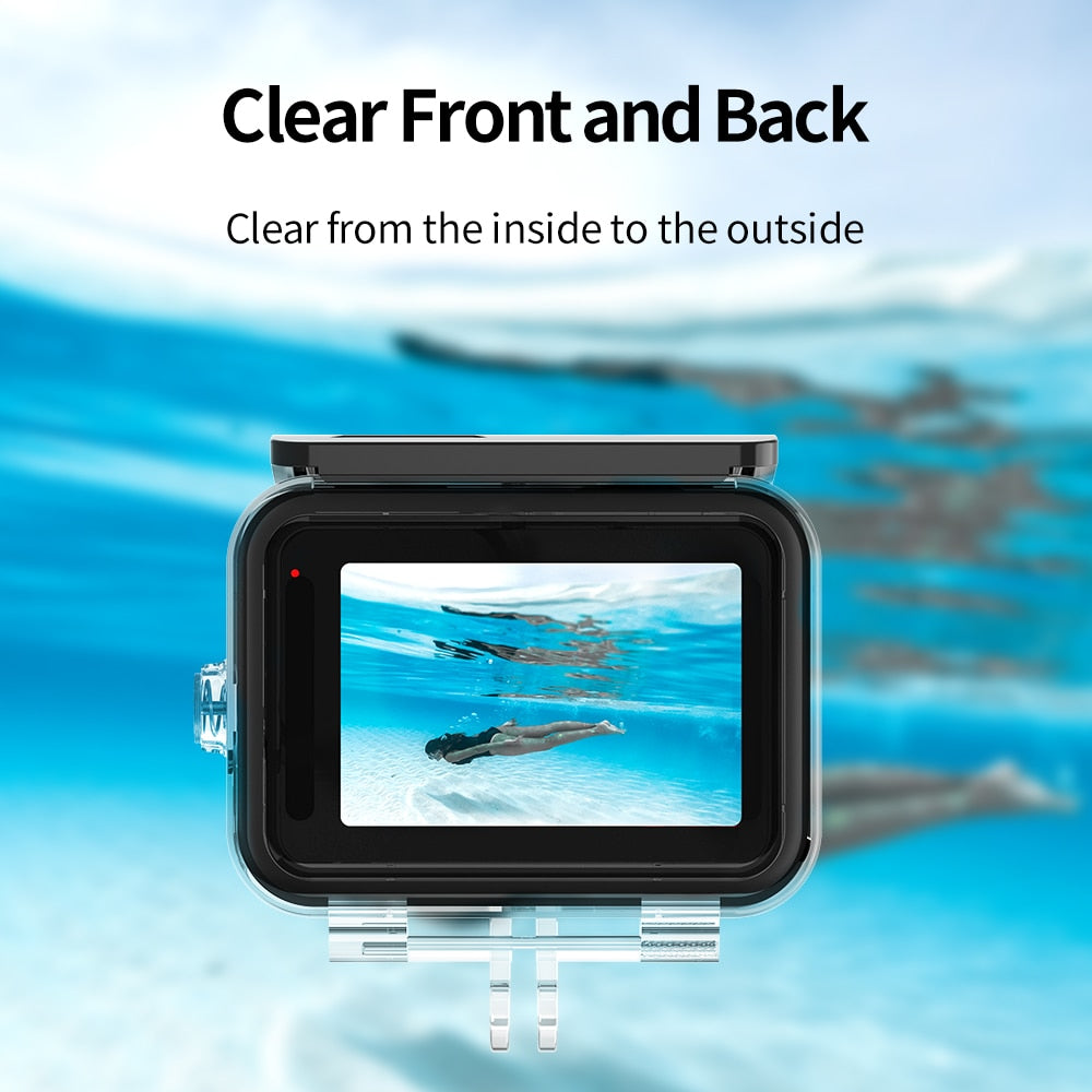 TELESIN 60M Waterproof Case For GoPro Hero 11 10 9 Underwater Diving Housing Cover With Dive Filter Action Camera Accessories