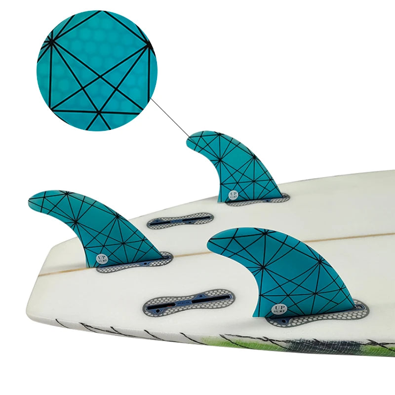 M/L Surfboard Fins Carbon FIber Tri Fins UPSURF FCS2 g5/g7 Surf Fins Double Tabs 2 Fin For Sup Quilhas 3 Fins Set