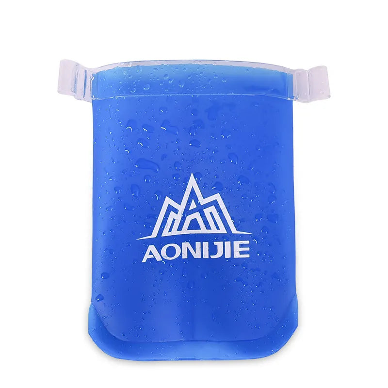 Aonijie 170ml 200ml 250ml 500mml 350ml 600ml correndo esporte bicicleta garrafa de água macia dobrável tpu macio saco de água copo