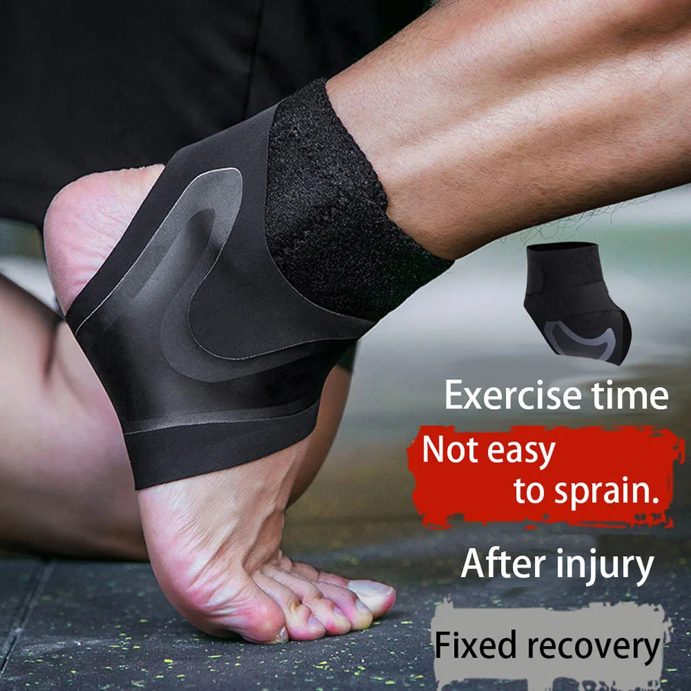 1pc esportes de fitness tornozelo cinta compressão ajustável suporte tornozelo tendão alívio da dor cinta pé entorse lesão envoltório basquete
