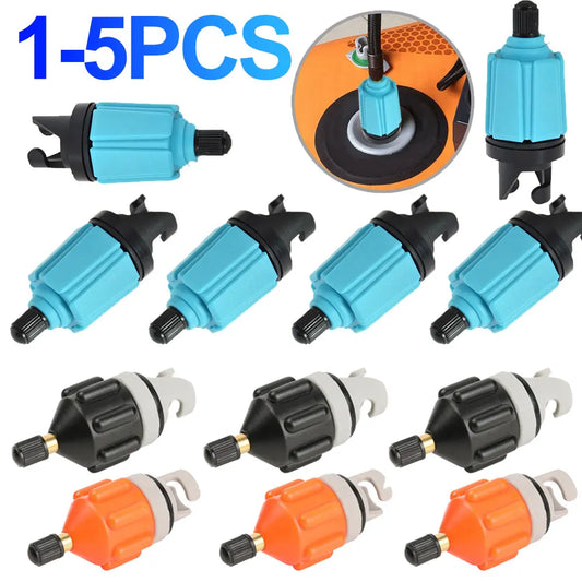 1-5PCS SUP Standup Paddle Board Valve Air Pump Adapter Canoe Kayak Inflatable Pump Adaptor Air Valve Adapter Surfing Accessories