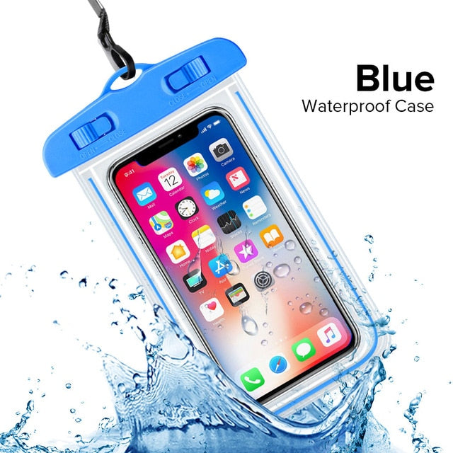 Sacos de natação à prova dwaterproof água caso do telefone saco à prova de água bolsa do telefone móvel capa pv para iphone 12 pro xs max xr x 8 7 galaxy s10