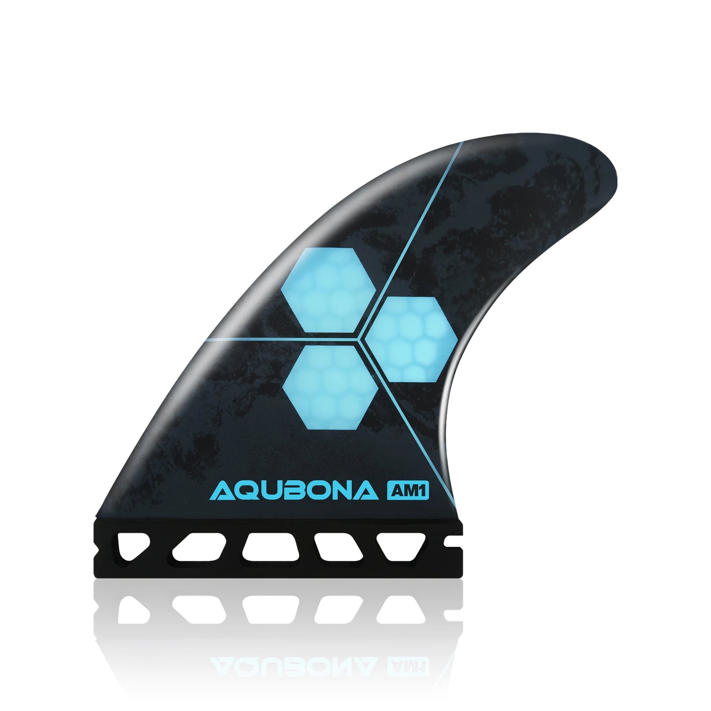 AQUBONASurfboard Fins Single Tab Honeycomb Fiberglass Surf Acessórios com parafusos de chave de bolsa
