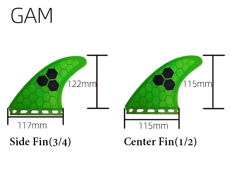 UPSURF FUTURE Green FINS G3/G5/G7/AM2/GAM Surfboard Fins For Surf Accessories Thruster Quillas Surf Fins For Funboard Tri Fin