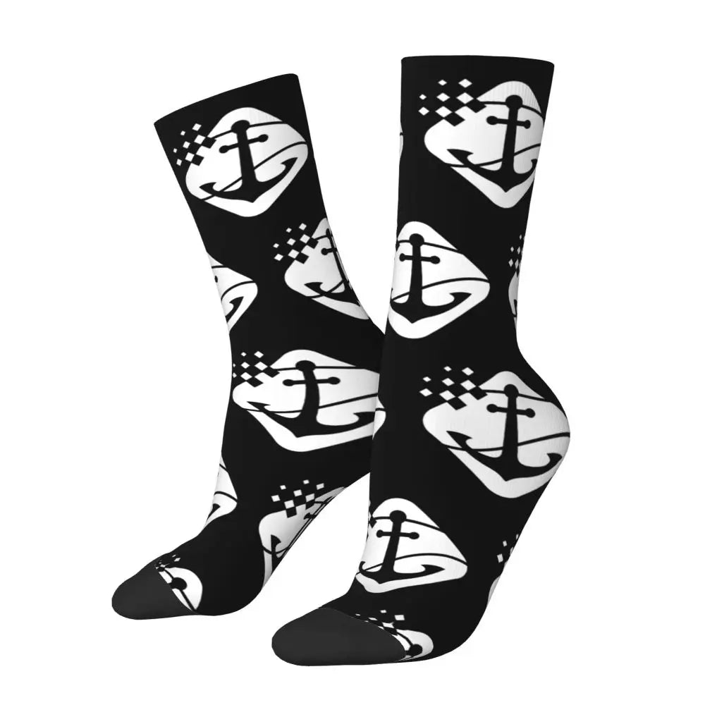 Crazy Female Socks Nautical Anchor I Love Boating Accessories Soft Sport Sock All Seasons