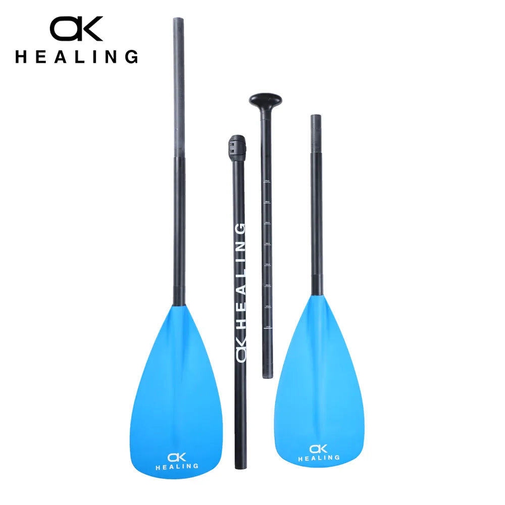 HEALING Kayak Fiberglass Sup Paddle 4Pcs Adjustable Stand Up Paddle Boards Lightweight Durable Packable Travel-Friendly  Surfing