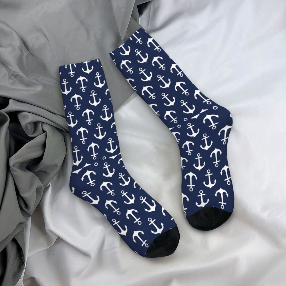 Cool Work Like A Captain Party Like A Pirate Socks Men Women Warm 3D Printed Nautical Skull Sailor Sports Basketball Socks