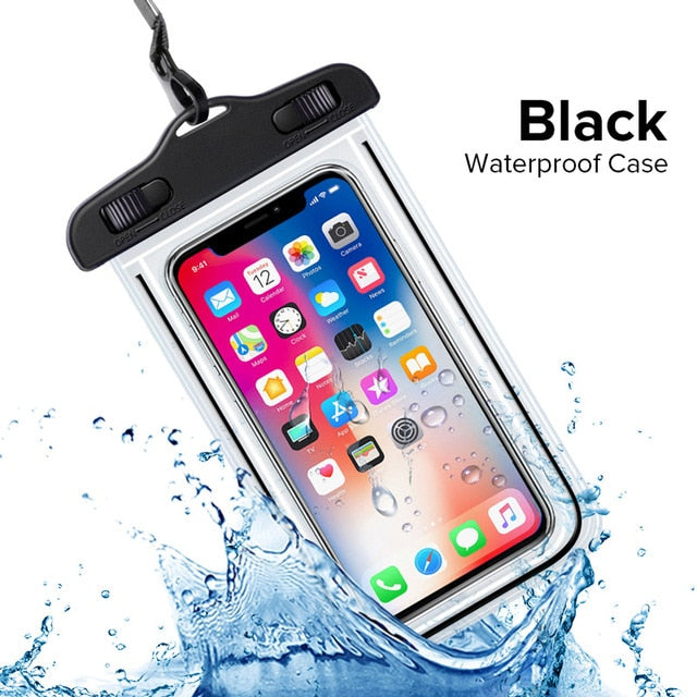 Sacos de natação à prova dwaterproof água caso do telefone saco à prova de água bolsa do telefone móvel capa pv para iphone 12 pro xs max xr x 8 7 galaxy s10