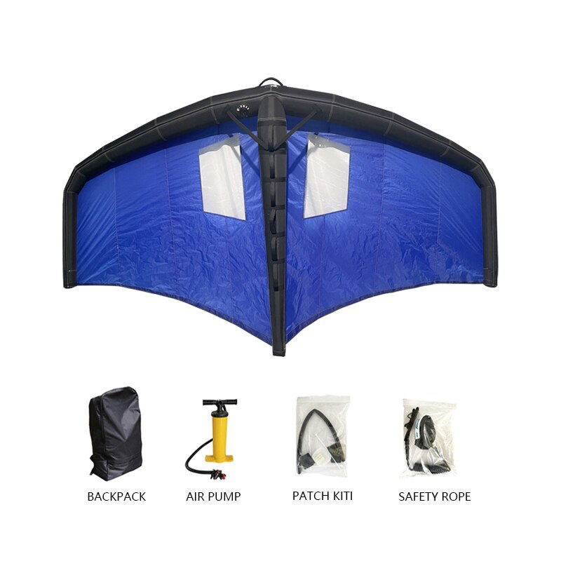 Vela inflável portátil em formato de v, folha de asa de 3m/4m/5m/6m, kite surf, windsurf, wingboard, kitesurf, hidrofólio kw02