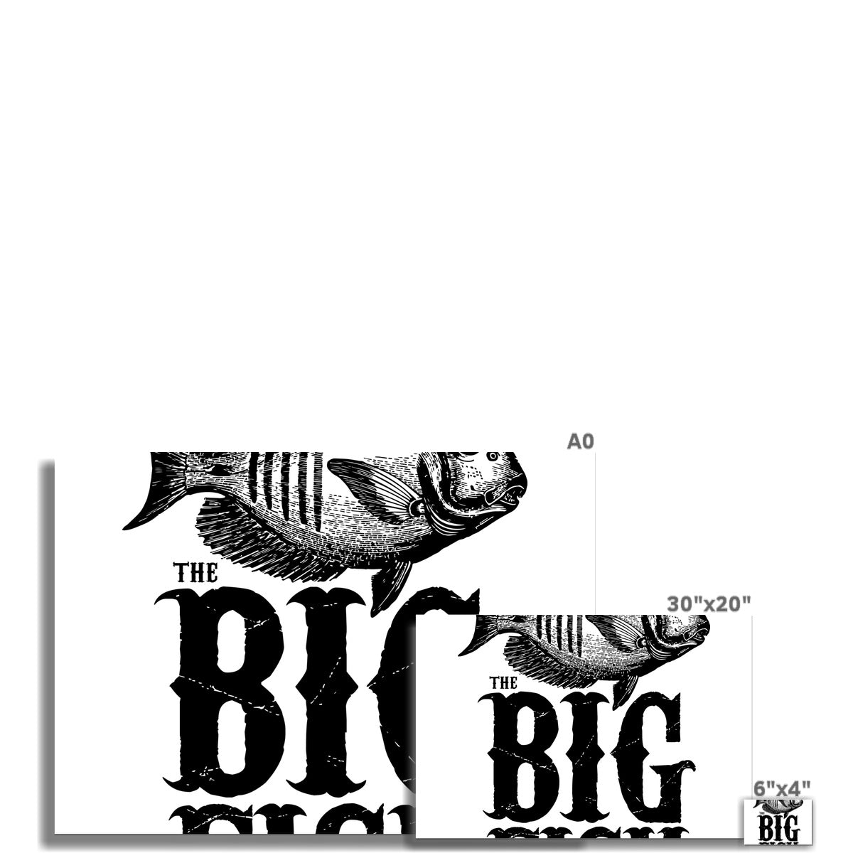 AQUA B&amp;W – 01 – Big Fish – gerollte Leinwand