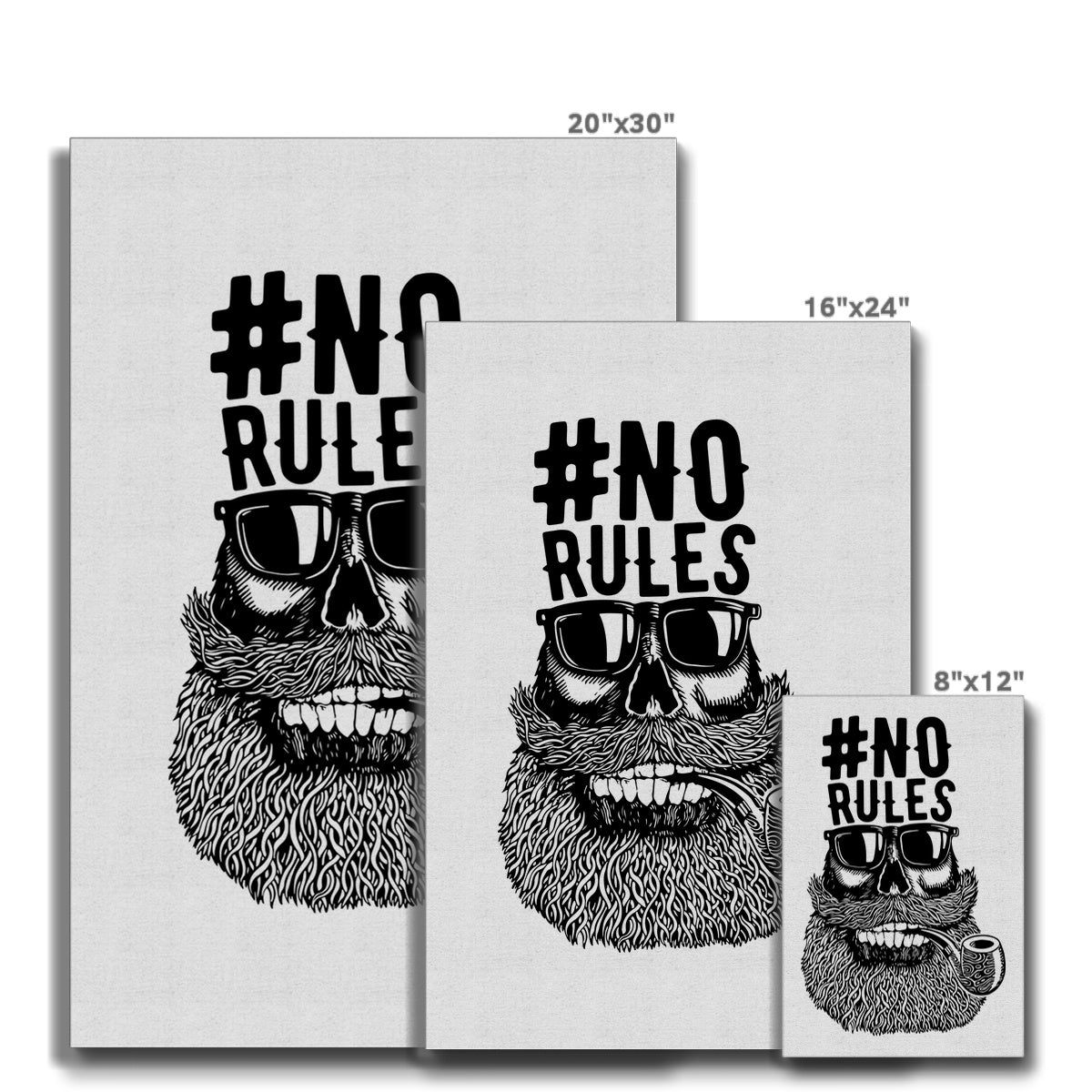 AQUA B&W - 04 - No Rules - Eco Canvas