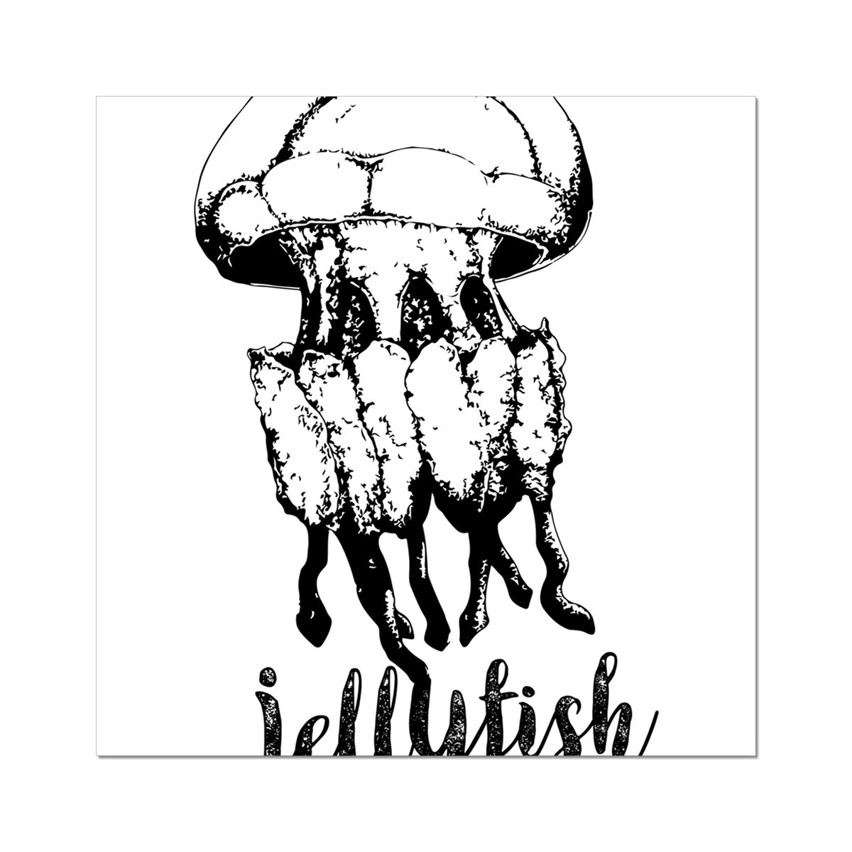 AQUA B&W - 02 - Jellyfish - Wall Art Poster