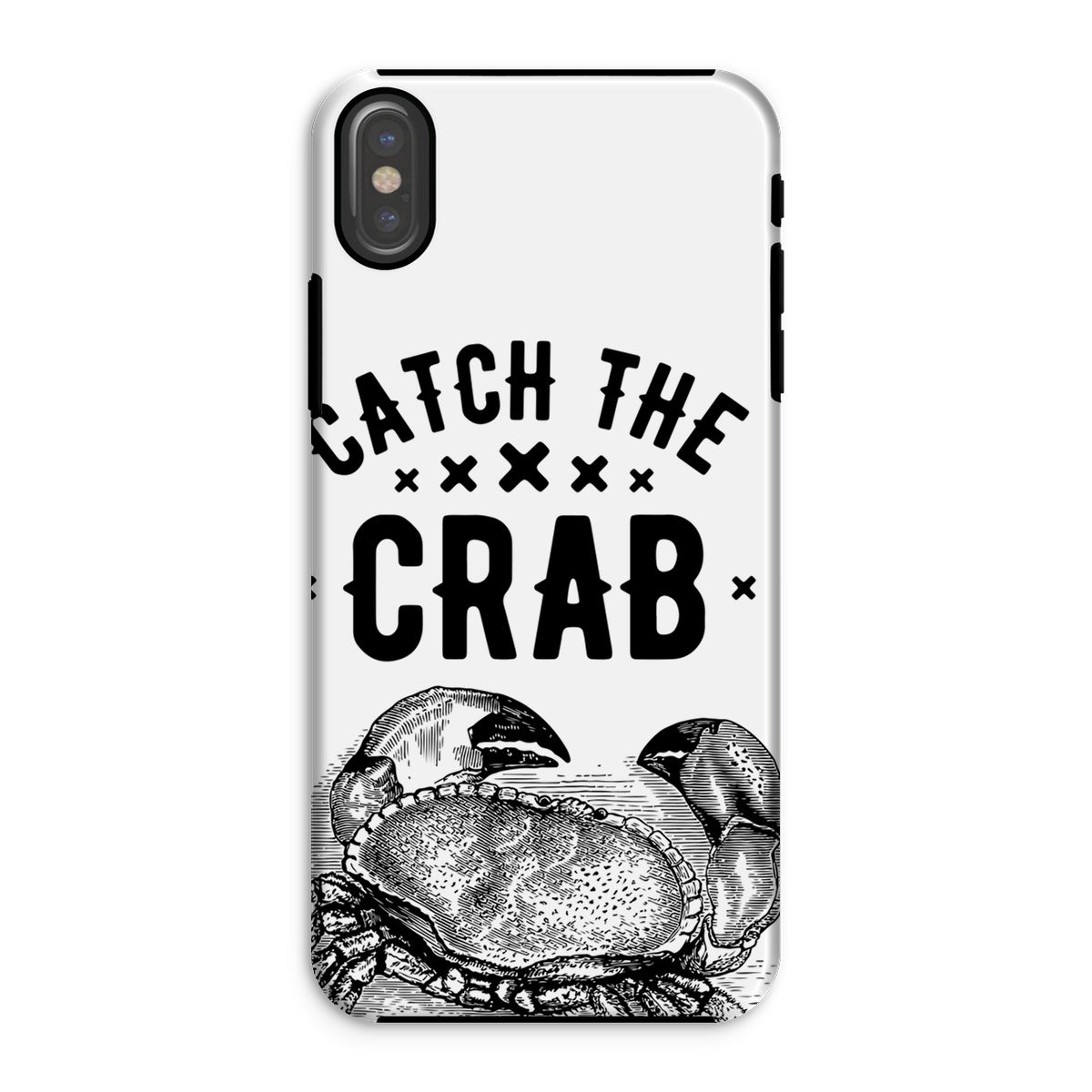 AQUA B&W - 07 - Catch the crab - Tough Phone Case