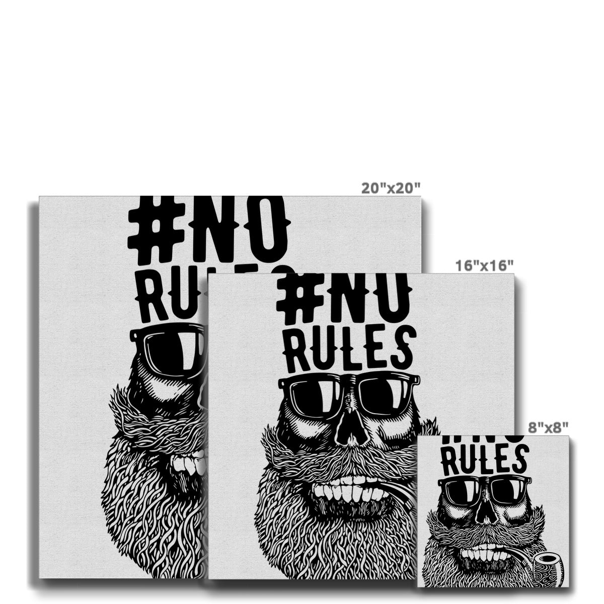 AQUA B&W - 04 - No Rules - Eco Canvas