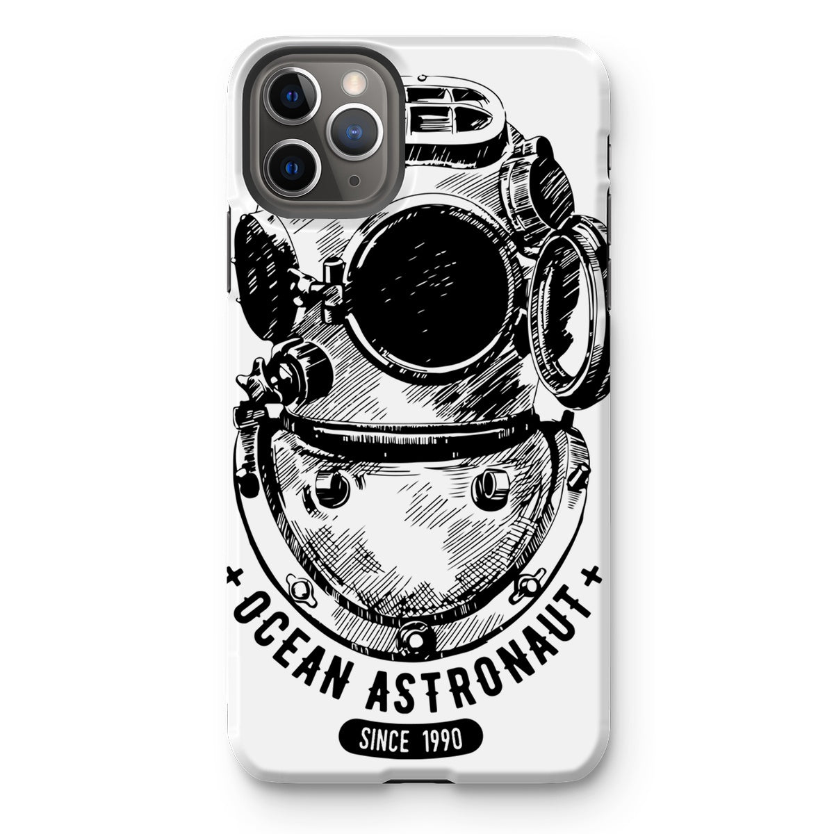 AQUA B&amp;W - 05 - Ozean-Astronaut - Robuste Handyhülle