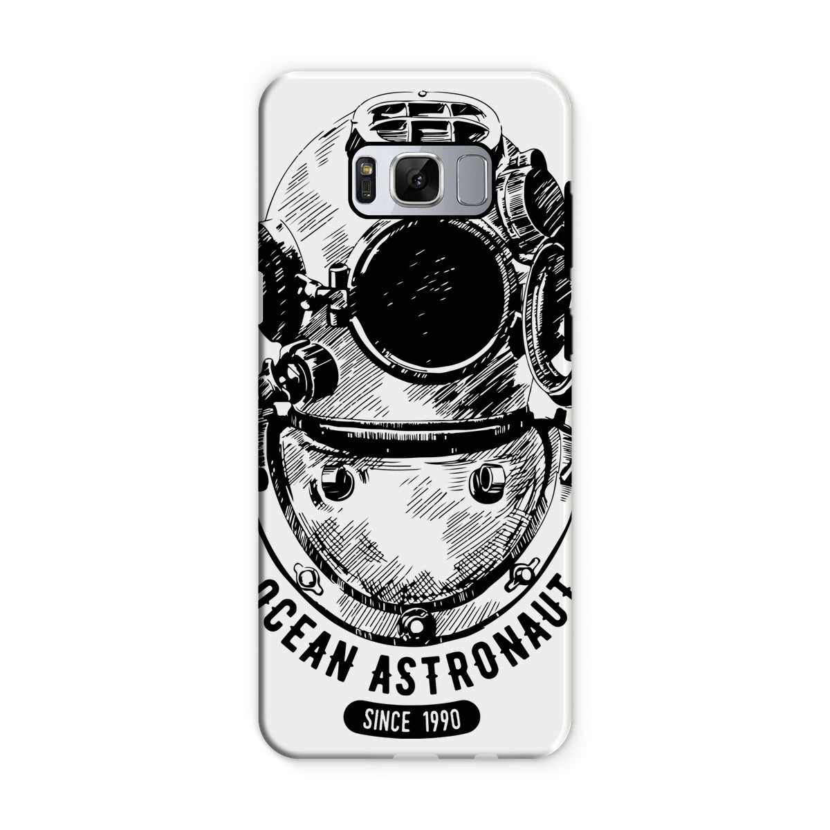 AQUA B&W - 05 - Ocean astronaut - Tough Phone Case
