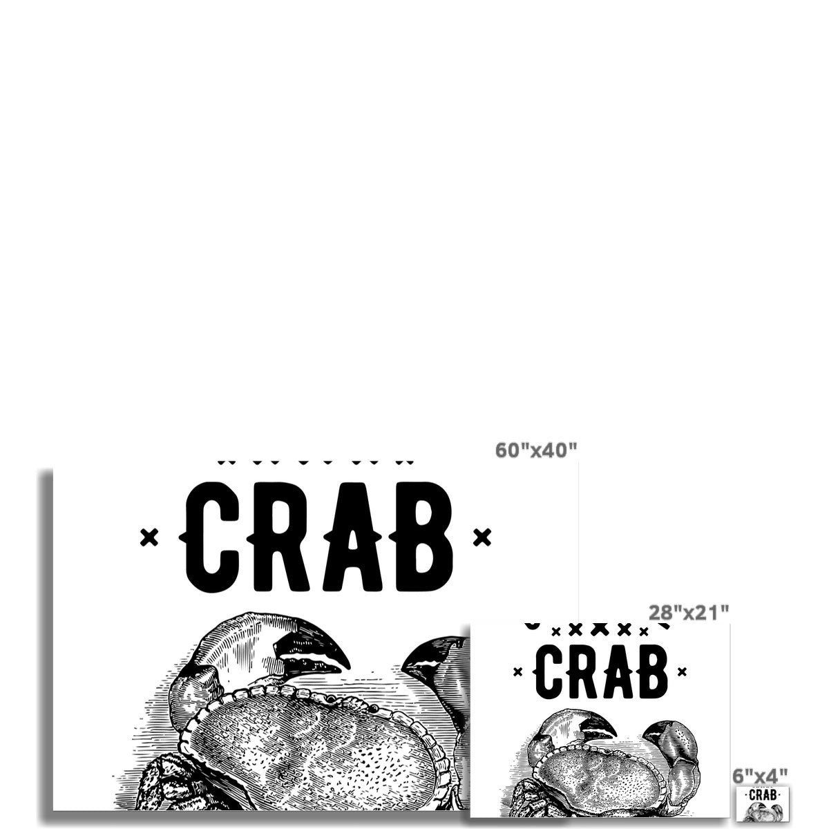 AQUA B&amp;W – 07 – Catch the Crab – Wall Art Poster