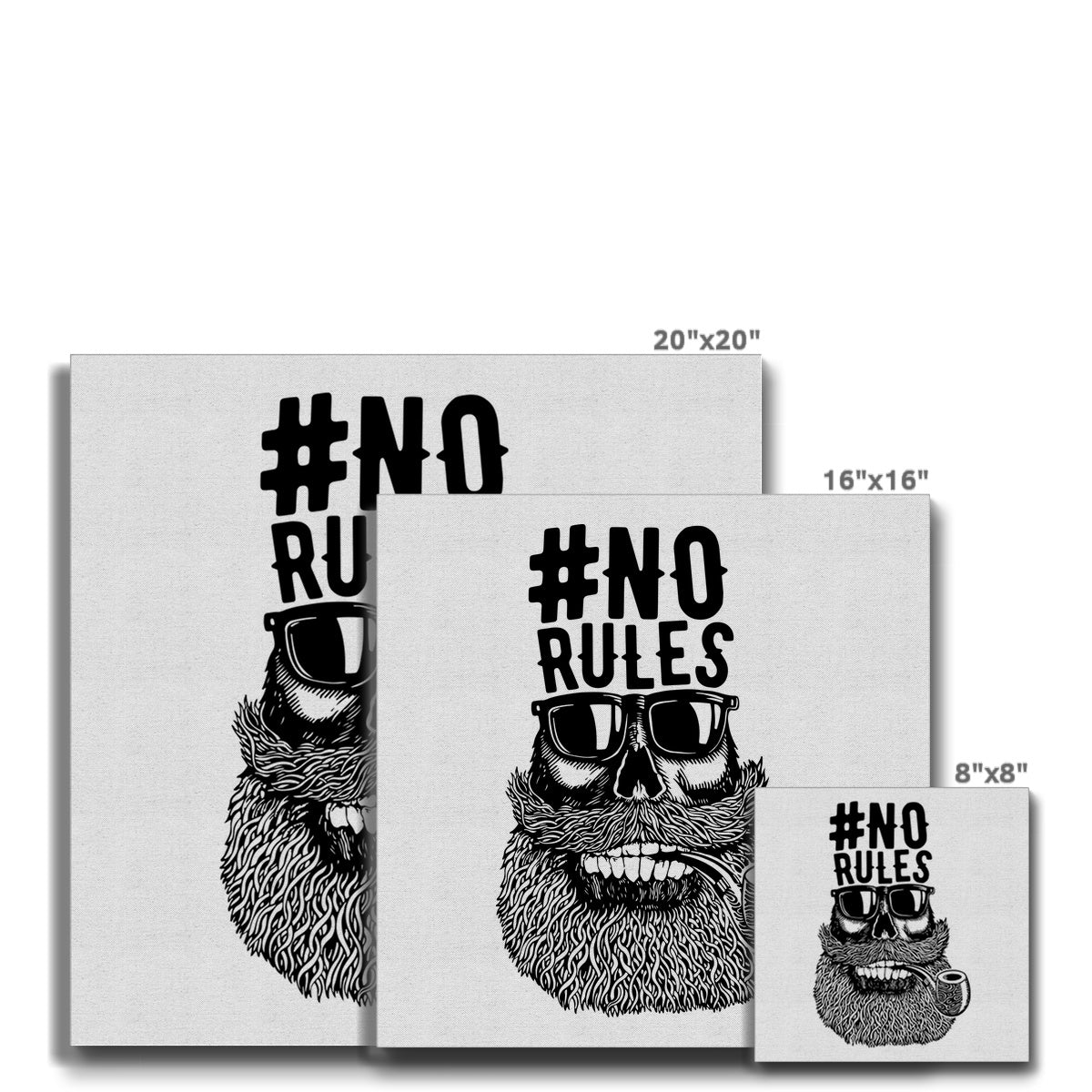 AQUA B&W - 04 - No Rules - Eco Canvas