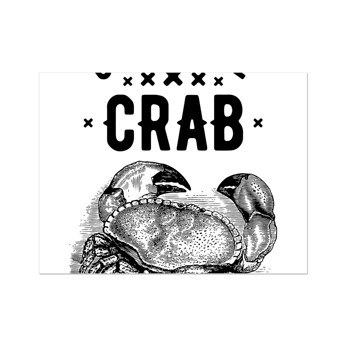 AQUA B&amp;W – 07 – Catch the Crab – Wall Art Poster