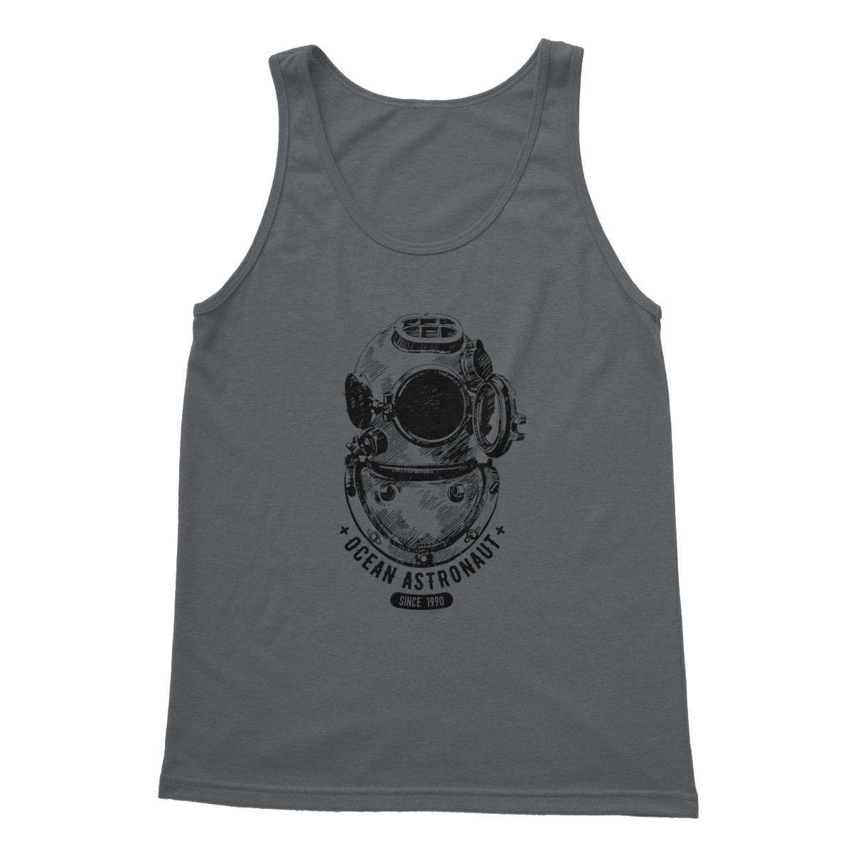 AQUA B&W - 05 - Ocean astronaut - Softstyle Tank Top