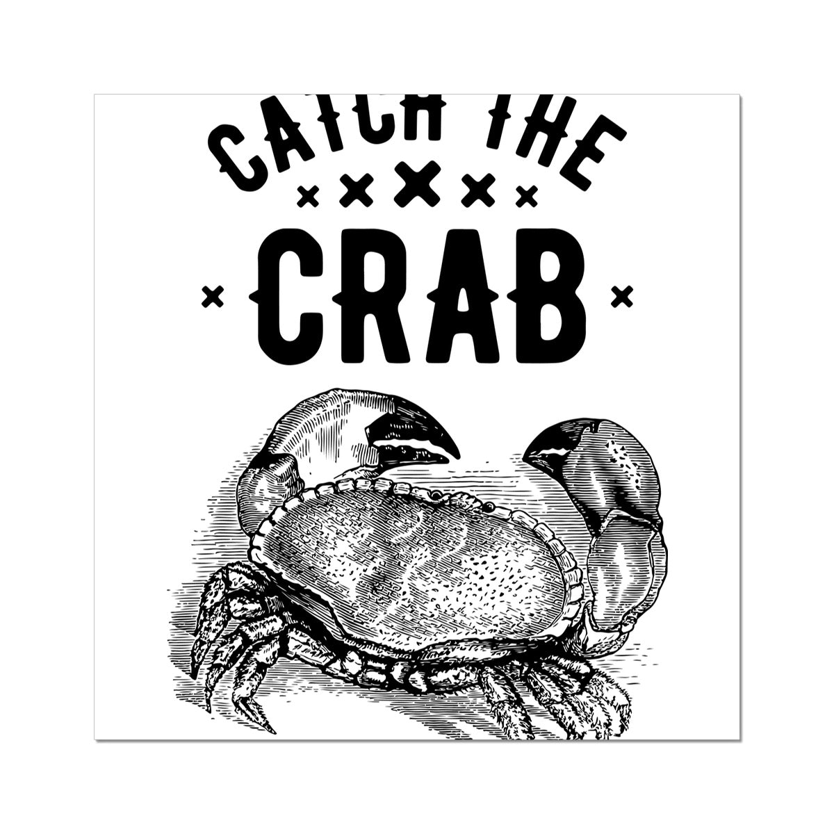 AQUA B&W - 07 - Catch the crab - Wall Art Poster