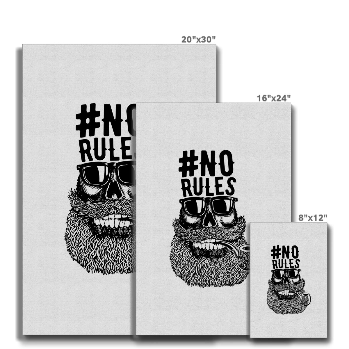 AQUA B&W - 04 - No Rules - Eco Canvas