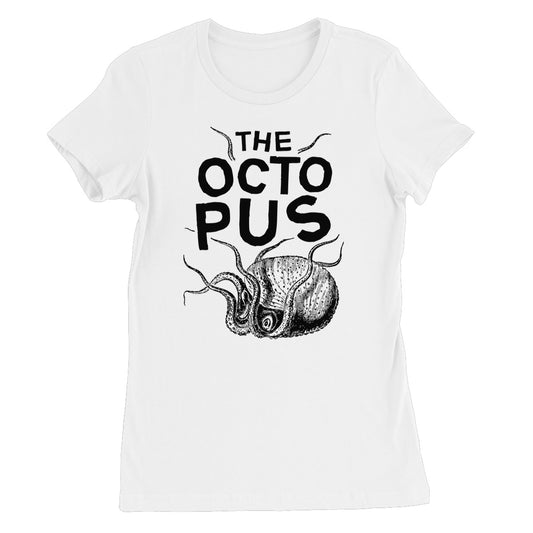 AQUA B&amp;W - 03 - Oktopus - Feines Jersey-T-Shirt für Frauen