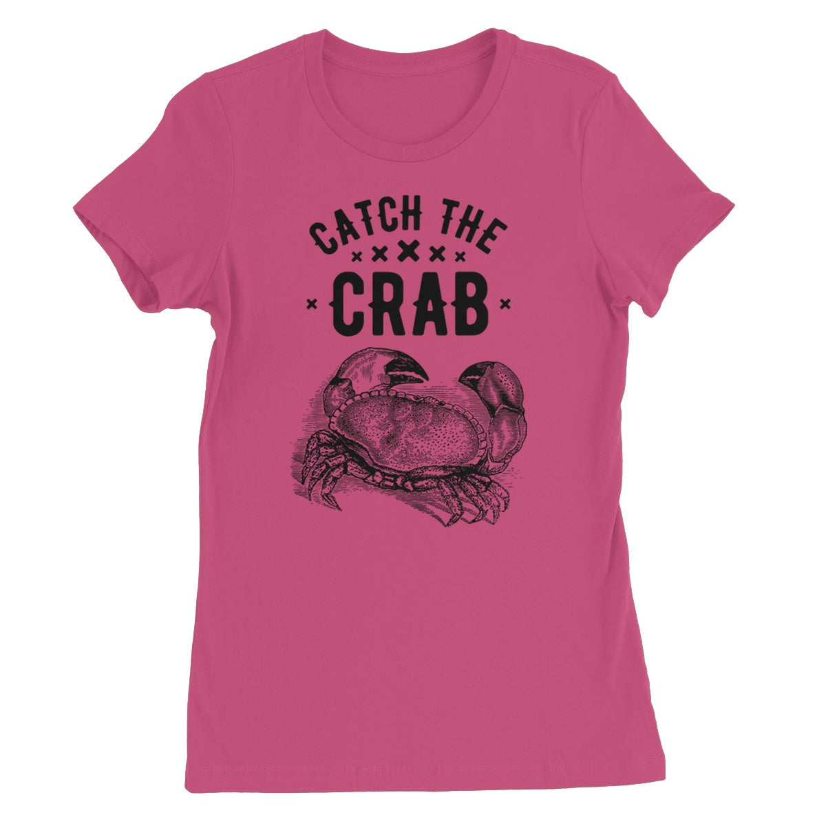 AQUA B&amp;W - 07 - Fang die Krabbe - Feines Jersey-T-Shirt für Frauen
