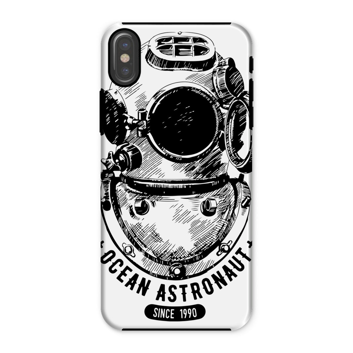 AQUA B&amp;W - 05 - Astronauta do oceano - Capa de telefone resistente