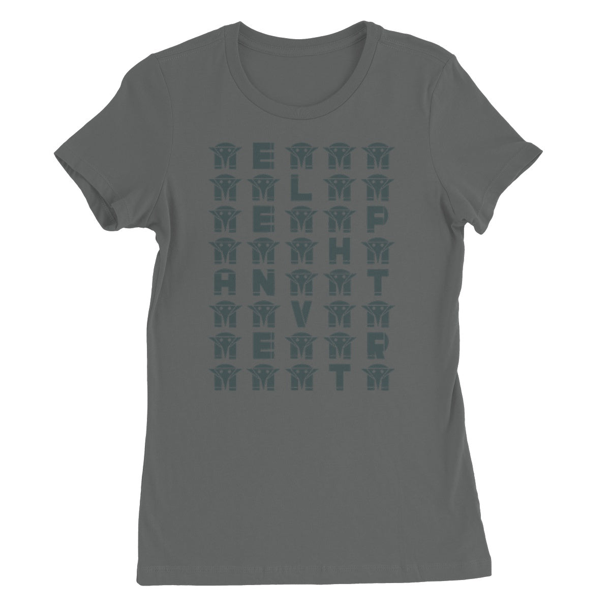 AQUA HMP2 - 04 - Elephant Vert - Camiseta Feminina Fine Jersey