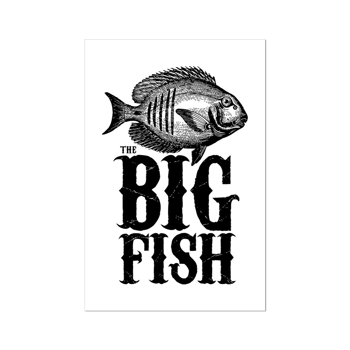 AQUA B&W - 01 -Big Fish - Rolled Eco Canvas