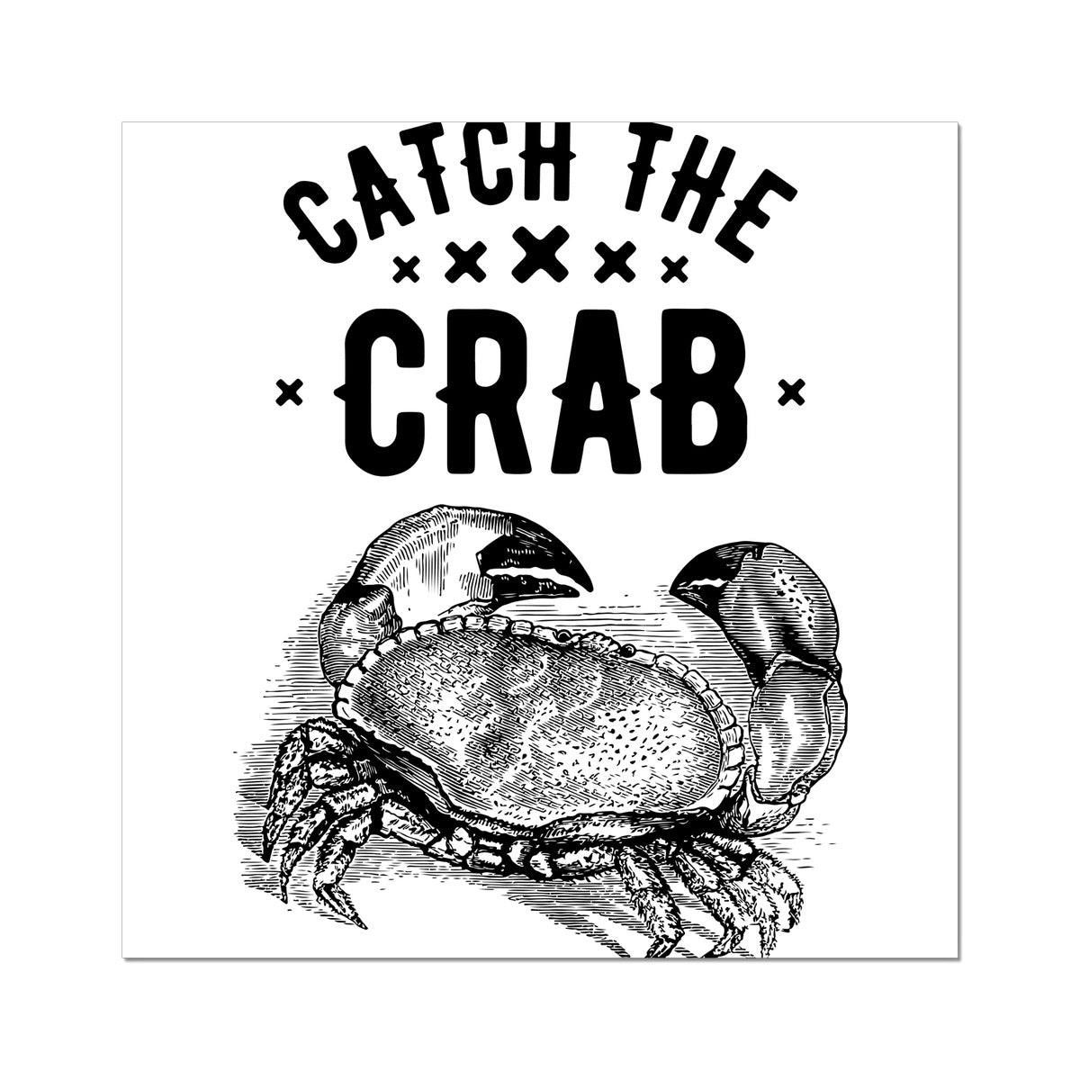 AQUA B&W - 07 - Catch the crab - Rolled Eco Canvas